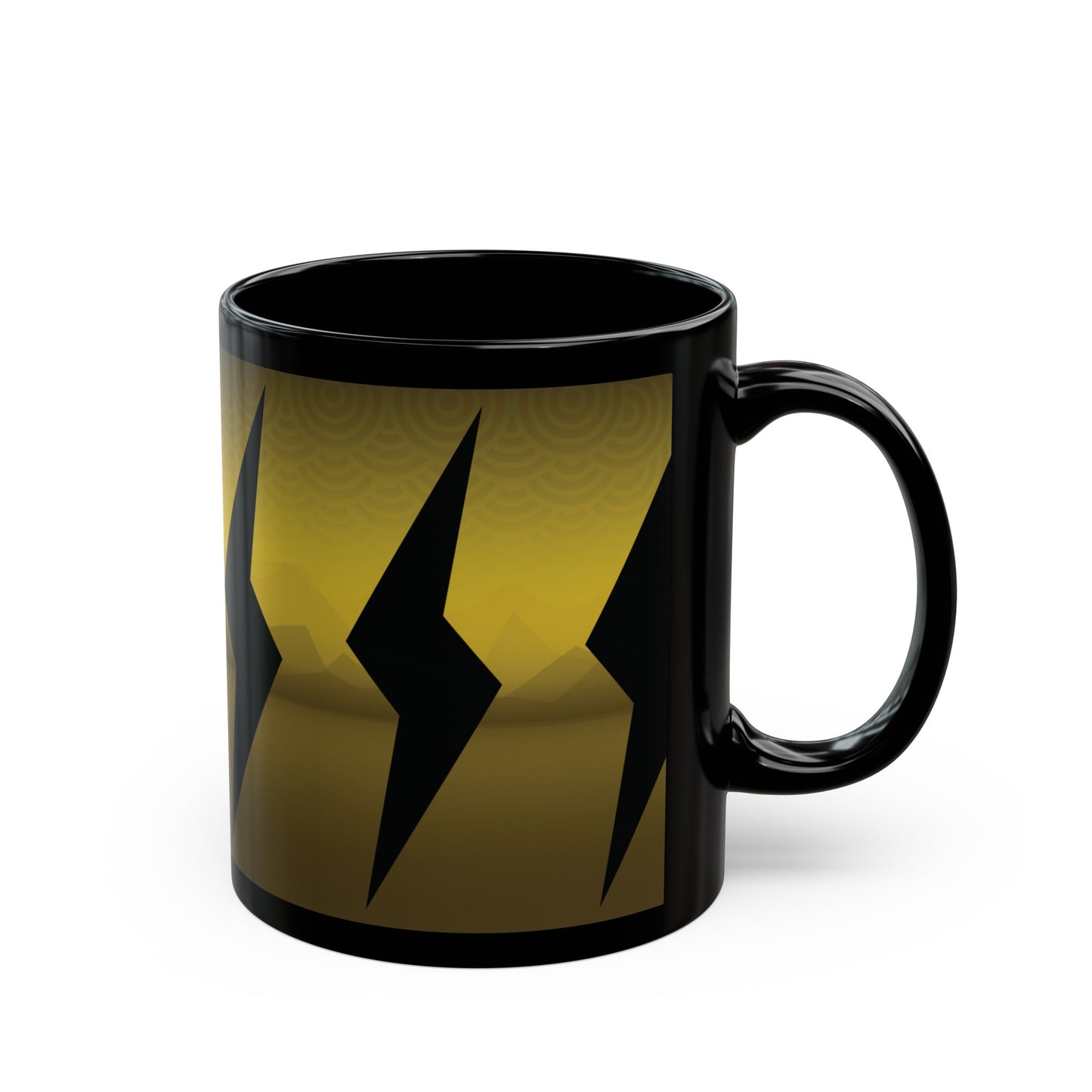 Lightning Storm 11oz Black Mug