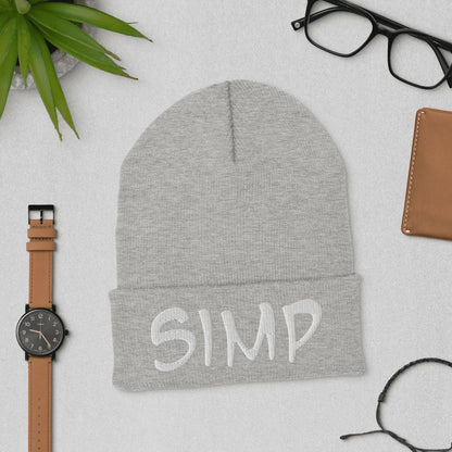 "SIMP" Cuffed Beanie Sage Graphics 