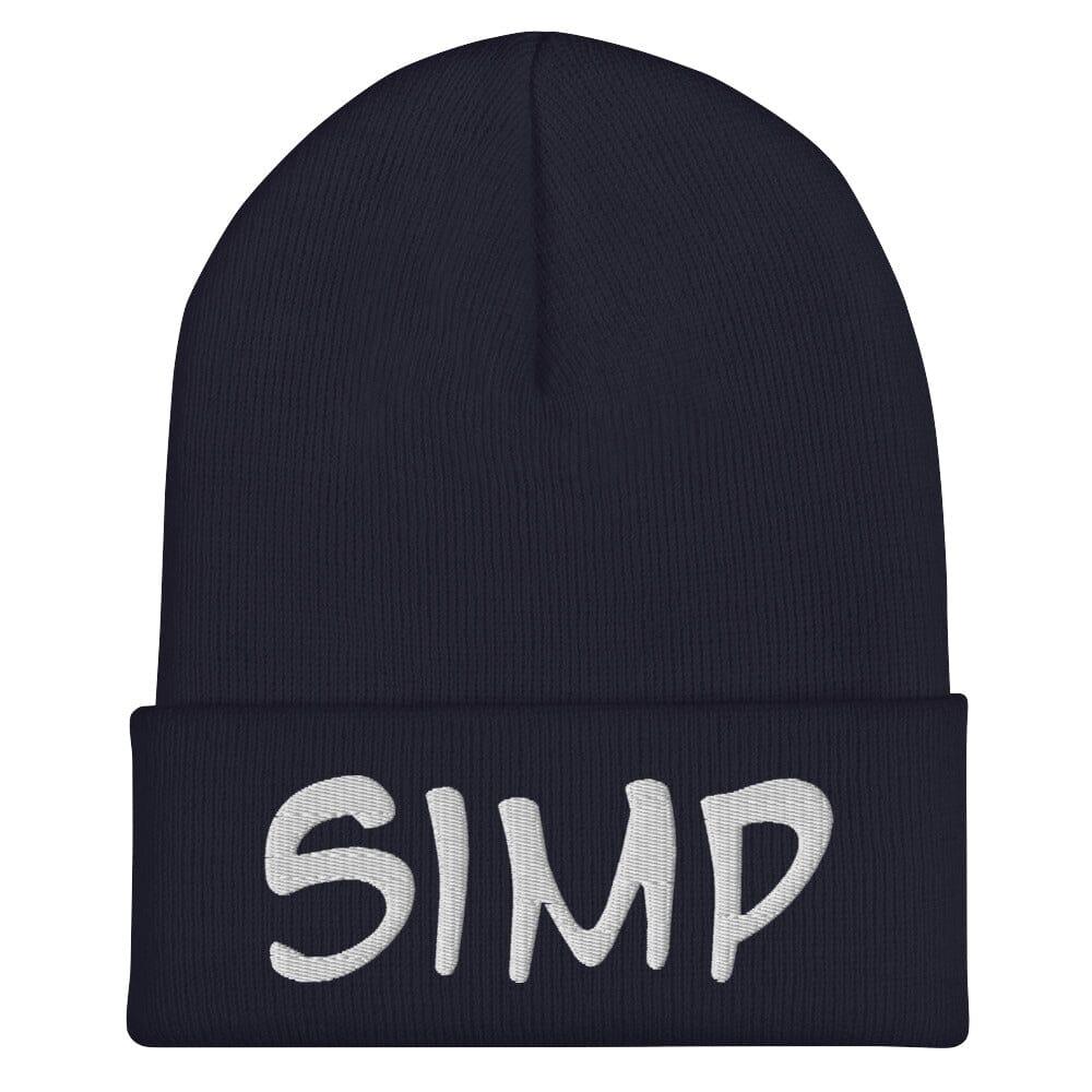 "SIMP" Cuffed Beanie Sage Graphics Navy 