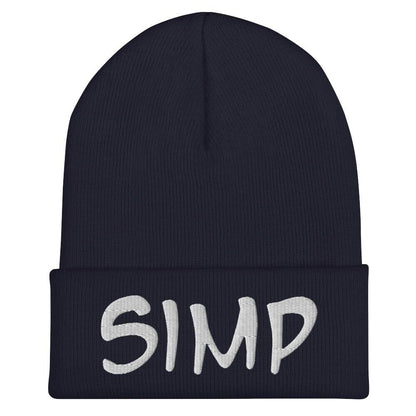 "SIMP" Cuffed Beanie Sage Graphics Navy 