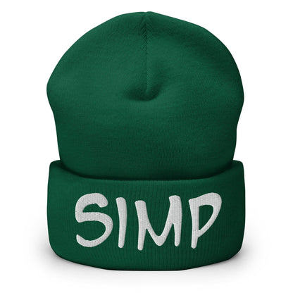 "SIMP" Cuffed Beanie Sage Graphics 