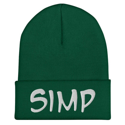 "SIMP" Cuffed Beanie Sage Graphics Spruce 