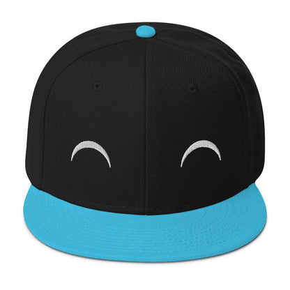 "Delighted" Snapback Hat Sage Graphics Aqua blue / Black / Black 