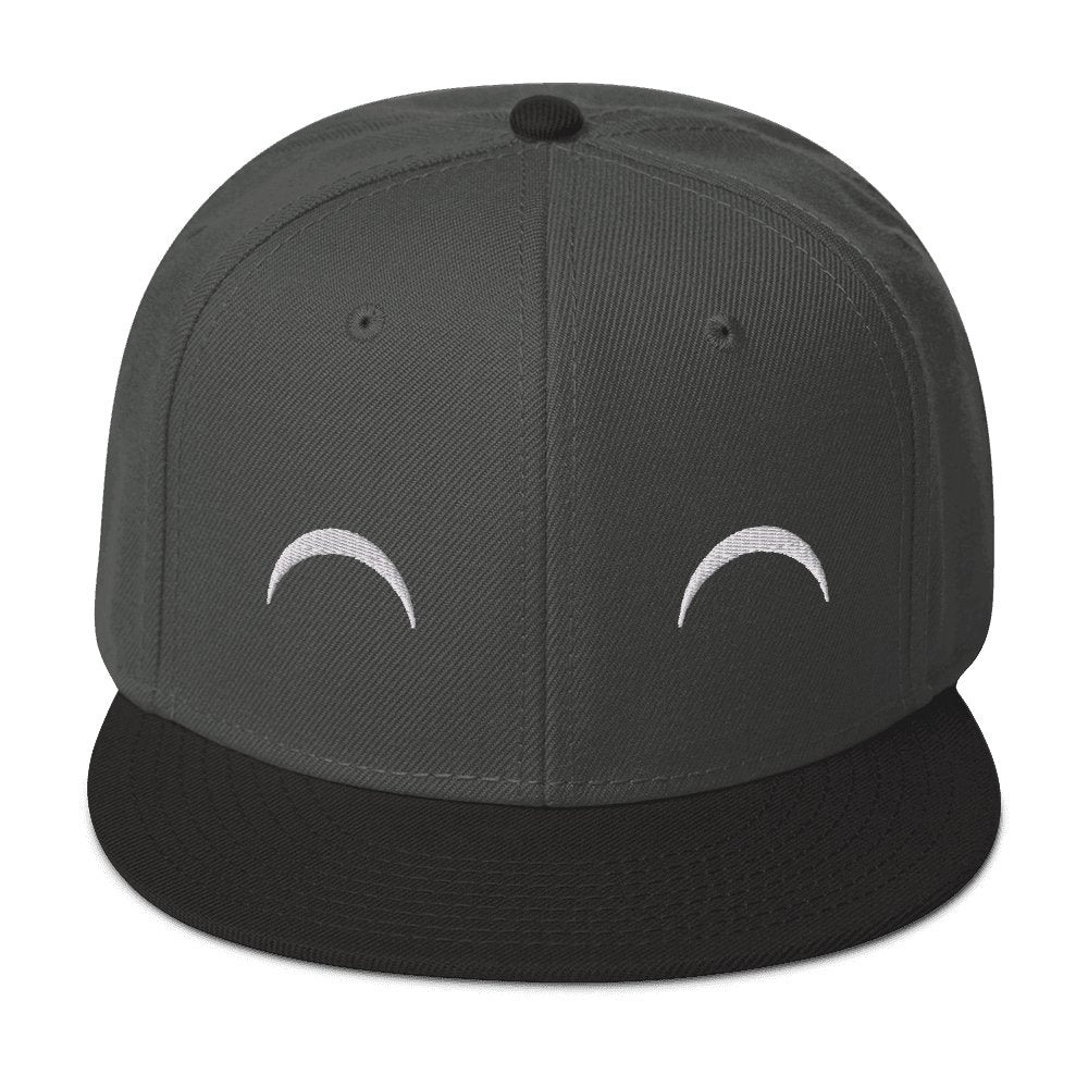 "Delighted" Snapback Hat Sage Graphics Black / Charcoal gray / Charcoal gray 