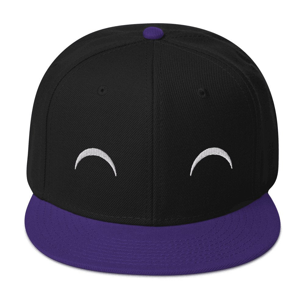 "Delighted" Snapback Hat Sage Graphics Purple / Black / Black 