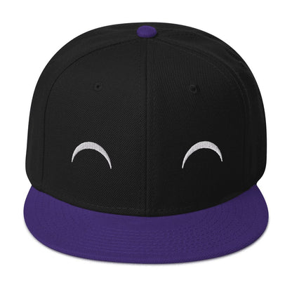 "Delighted" Snapback Hat Sage Graphics Purple / Black / Black 