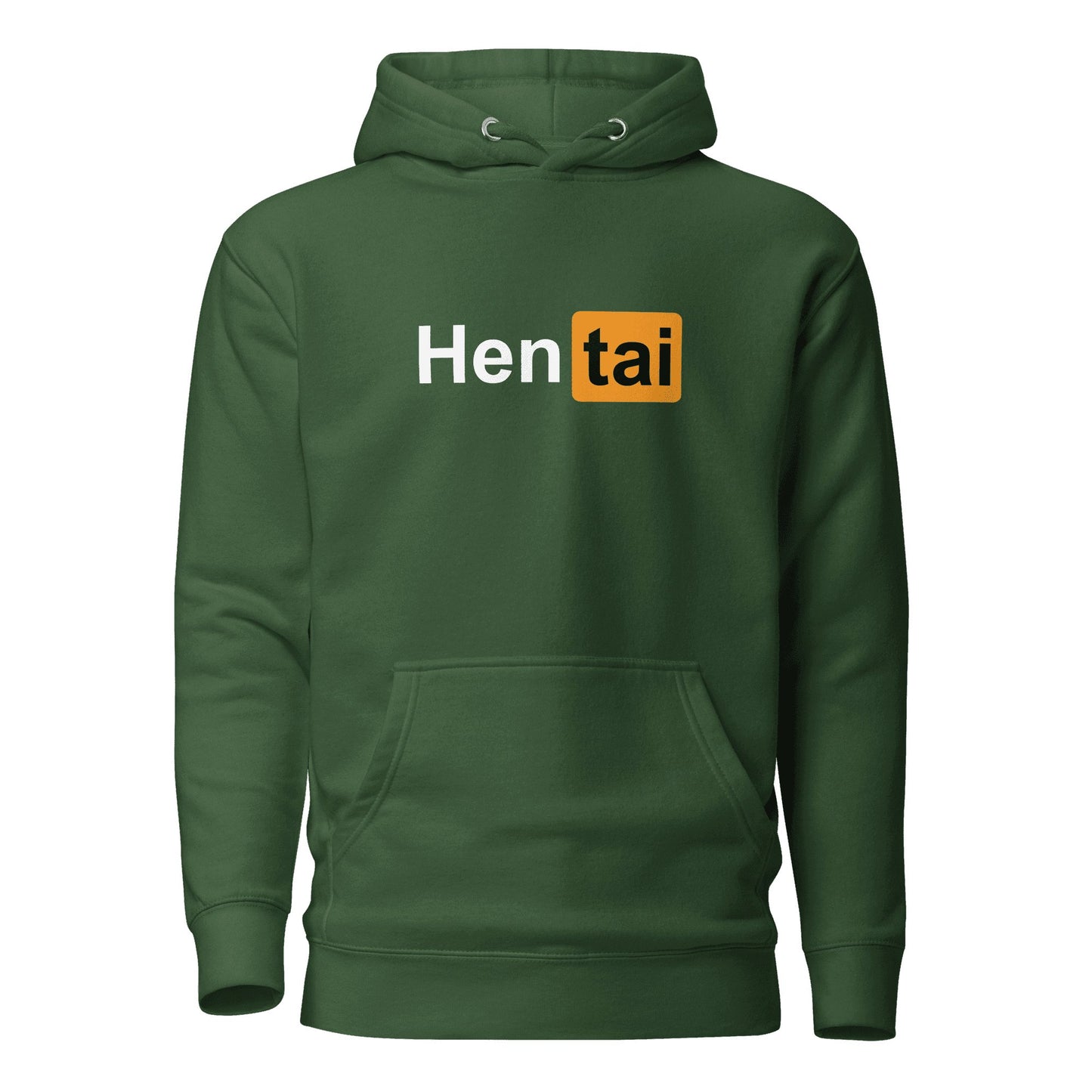 "Hentai" Unisex Hoodie Sage Graphics Forest Green S 