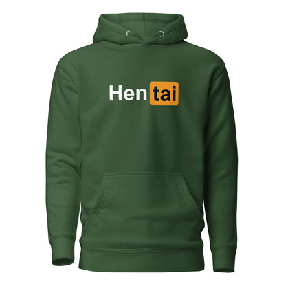 "Hentai" Unisex Hoodie Sage Graphics Forest Green S 