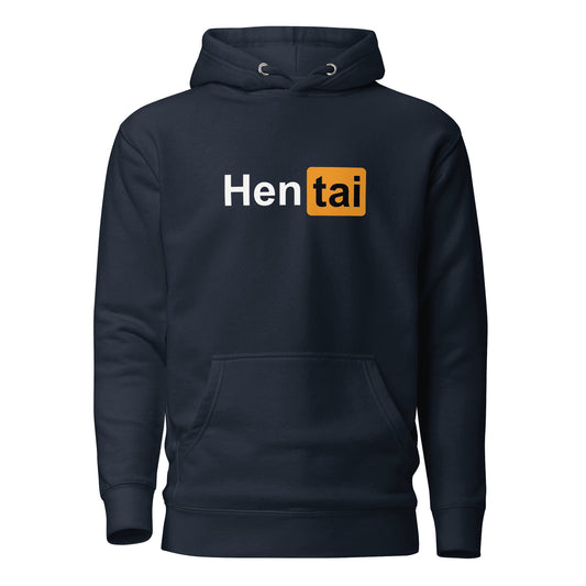 "Hentai" Unisex Hoodie Sage Graphics Navy Blazer S 