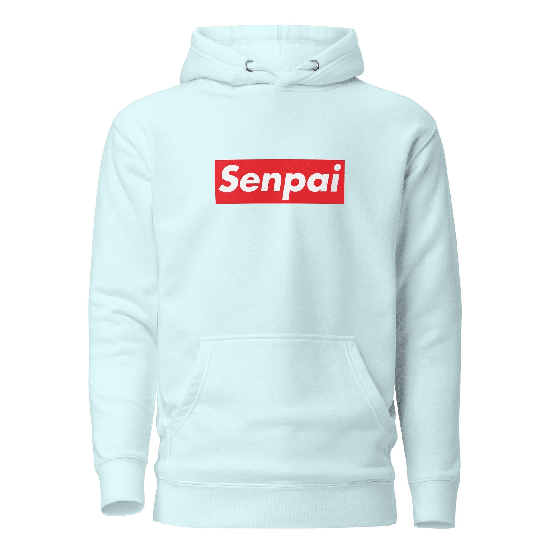 "Senpai" Unisex Hoodie Sage Graphics Sky Blue S 