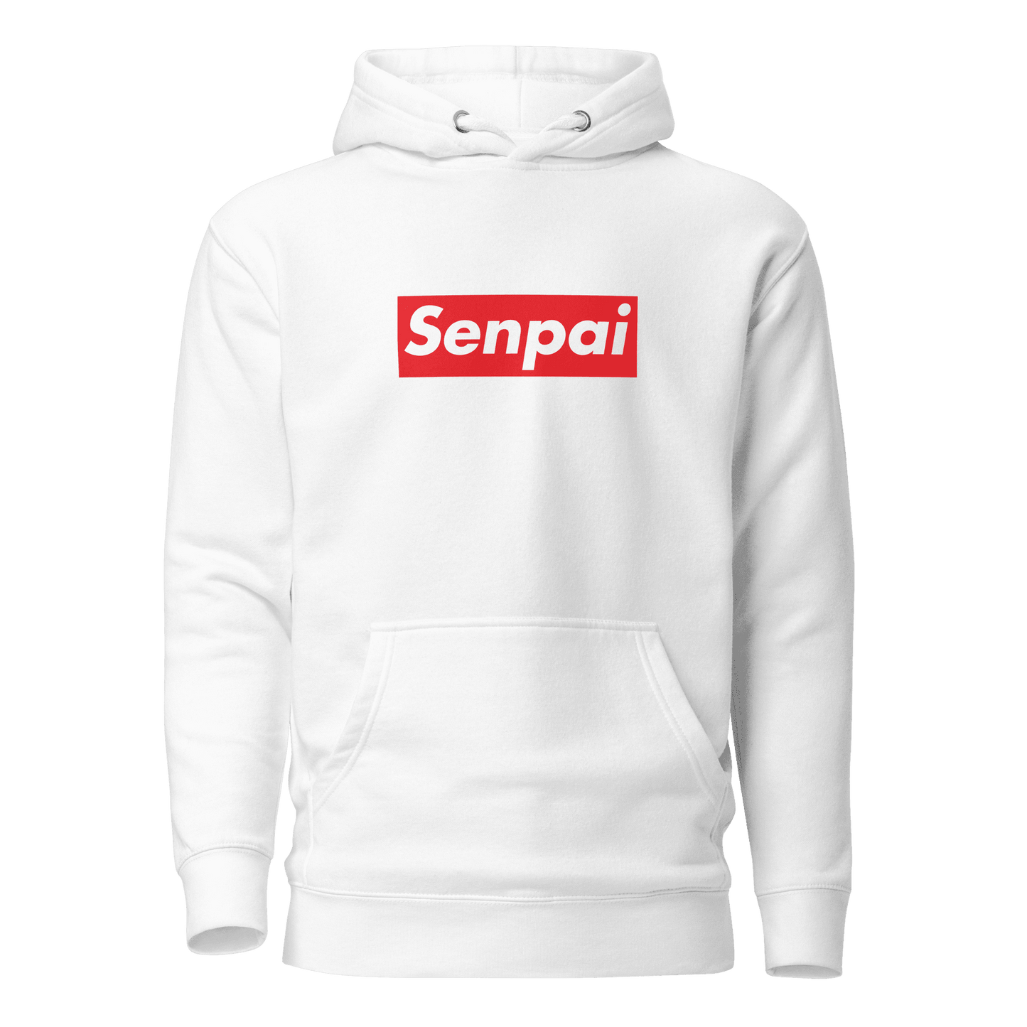 "Senpai" Unisex Hoodie Sage Graphics White S 